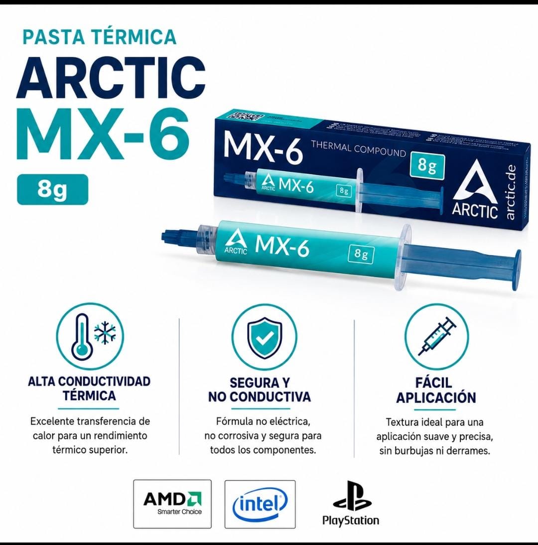 Pasta Térmica ARCTIC MX-6 para PC, Notebook, CPU y Consolas - Imagen 3