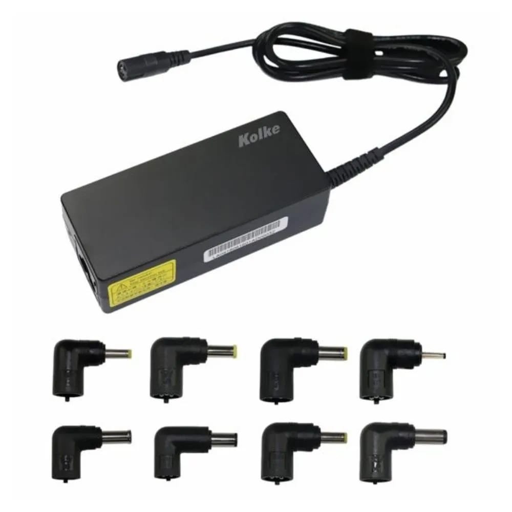 Cargador Universal para Notebook Kolke KCR-3286 90W con 8 Conectores
