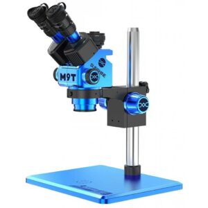 Microscopio Trinocular Sunshine M-9T B11 Azul para Reparación de Celulares