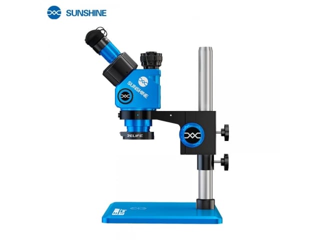 Microscopio Trinocular Sunshine M-9T B11 Azul para Reparación de Celulares - Imagen 2