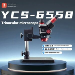Microscopio Trinocular YCS 6558S para Reparación de Celulares